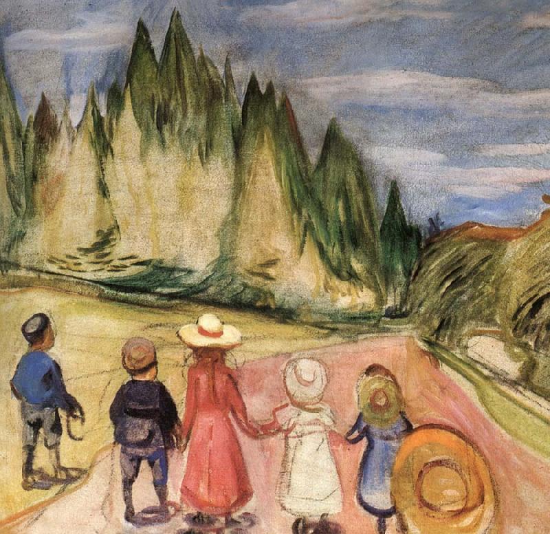 Edvard Munch Eventyrskogen,omkring oil painting image